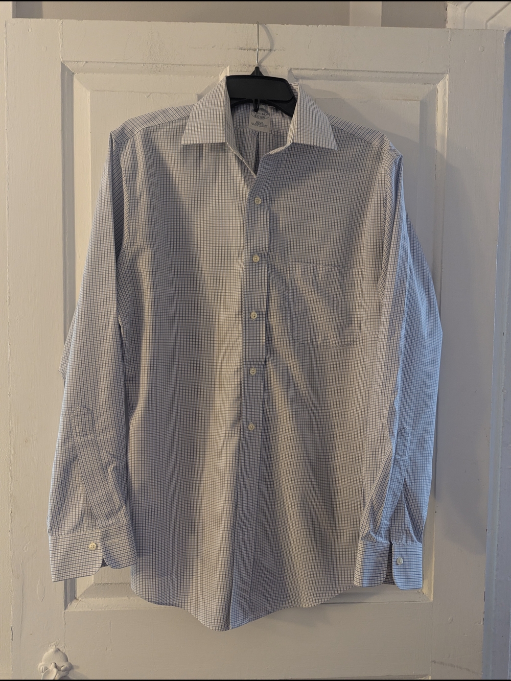 Brooks Brothers Light Blue Micro-Check Dress Shirt